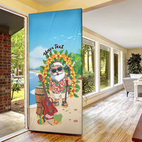 Personalized Hawaii Golf Christmas Door Cover Mele Kalikimaka Funny Golfer Santa - Polynesian Pride