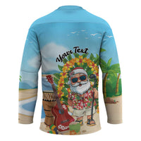 Personalized Hawaii Golf Christmas Hockey Jersey Mele Kalikimaka Funny Golfer Santa - Polynesian Pride