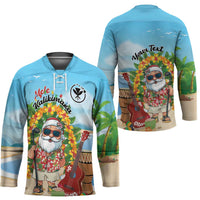 Personalized Hawaii Golf Christmas Hockey Jersey Mele Kalikimaka Funny Golfer Santa - Polynesian Pride
