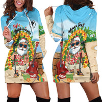 Personalized Hawaii Golf Christmas Hoodie Dress Mele Kalikimaka Funny Golfer Santa - Polynesian Pride