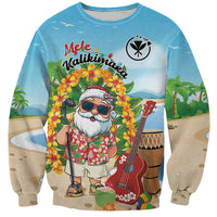 Personalized Hawaii Golf Christmas Sweatshirt Mele Kalikimaka Funny Golfer Santa - Polynesian Pride