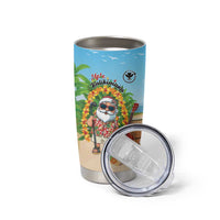 Personalized Hawaii Golf Christmas Tumbler Cup Mele Kalikimaka Funny Golfer Santa - Polynesian Pride