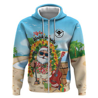 Personalized Hawaii Golf Christmas Zip Hoodie Mele Kalikimaka Funny Golfer Santa - Polynesian Pride