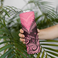 Aotearoa Skinny Tumbler Maori Kiwi Pink Fern