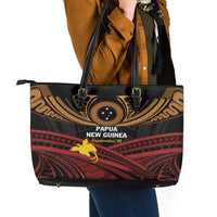 Papua New Guinea Bird of Paradise Leather Tote Bag 16 September 1975 Independence Day Anniversary