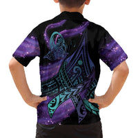 In September We Wear Teal And Purple Family Matching Puletasi and Hawaiian Shirt Magic Ribbon Semicolon LT01 - Polynesian Pride