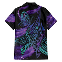 In September We Wear Teal And Purple Family Matching Summer Maxi Dress and Hawaiian Shirt Magic Ribbon Semicolon LT01 - Polynesian Pride