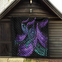 In September We Wear Teal And Purple Quilt Magic Ribbon Semicolon LT01 - Polynesian Pride