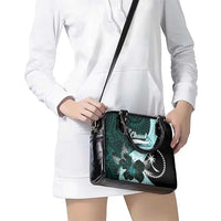 Chuuk Constitution Day Shoulder Handbag Hibiscus Turquoise Pattern LT01 - Polynesian Pride