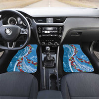 Fiji Tagimaucia Floral Car Mats Tapa Pattern