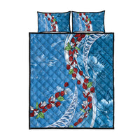 Fiji Tagimaucia Floral Quilt Bed Set Tapa Pattern