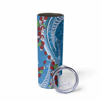 Fiji Tagimaucia Floral Skinny Tumbler Tapa Pattern