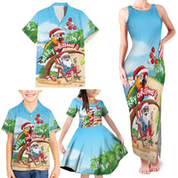 Personalized Hawaii Santa Parrot Christmas Family Matching Tank Maxi Dress and Hawaiian Shirt Summer Vibe LT01 - Polynesian Pride