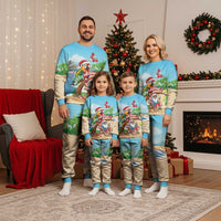 Personalized Hawaii Santa Parrot Christmas Pajama Set Summer Vibe - Polynesian Pride
