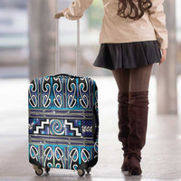 Maori Matariki Luggage Cover Blue Galaxy Aesthetic Koru Art