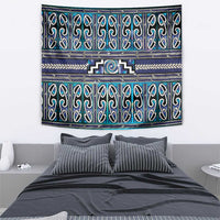 Maori Matariki Tapestry Blue Galaxy Aesthetic Koru Art