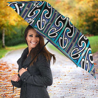 Maori Matariki Umbrella Blue Galaxy Aesthetic Koru Art