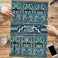 Maori Matariki Puzzle Green Galaxy Aesthetic Koru Art