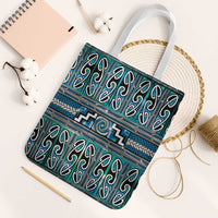 Maori Matariki Tote Bag Green Galaxy Aesthetic Koru Art