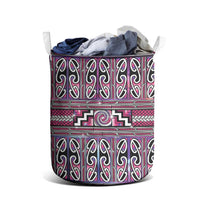 Maori Matariki Laundry Basket Pink Galaxy Aesthetic Koru Art