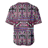 Maori Matariki Baseball Jersey Pink Galaxy Aesthetic Koru Art