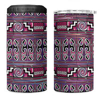 Maori Matariki 4 in 1 Can Cooler Tumbler Pink Galaxy Aesthetic Koru Art