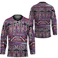 Maori Matariki Hockey Jersey Pink Galaxy Aesthetic Koru Art