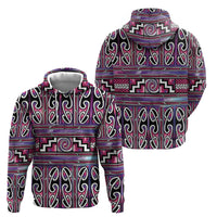 Maori Matariki Hoodie Pink Galaxy Aesthetic Koru Art