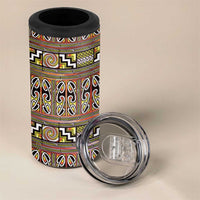 Maori Matariki 4 in 1 Can Cooler Tumbler Yellow Galaxy Aesthetic Koru Art