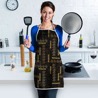 Hawaii Brown Plumeria Lei Black Apron Frangipani Floral Heritage Art