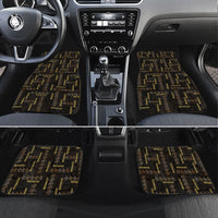 Hawaii Brown Plumeria Lei Black Car Mats Frangipani Floral Heritage Art LT01 Set 4pcs Black - Polynesian Pride