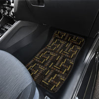 Hawaii Brown Plumeria Lei Black Car Mats Frangipani Floral Heritage Art LT01 - Polynesian Pride