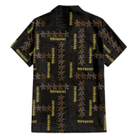 Hawaii Brown Plumeria Lei Black Family Matching Puletasi and Hawaiian Shirt Frangipani Floral Heritage Art LT01 - Polynesian Pride
