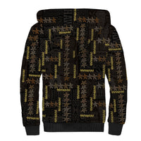 Hawaii Brown Plumeria Lei Black Sherpa Hoodie Frangipani Floral Heritage Art
