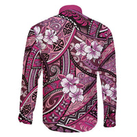 Polynesian Hibiscus Tropical Pink Floral Family Matching Mermaid Dress and Hawaiian Shirt Tribal Pattern LT01 - Polynesian Pride
