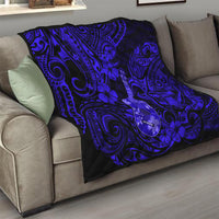 Hawaii Ukulele Quilt Polynesian Pattern Navy Blue Version LT01 - Polynesian Pride