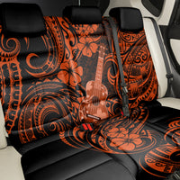 Hawaii Ukulele Back Car Seat Cover Polynesian Pattern Orange Version