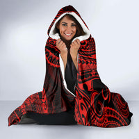 Hawaii Ukulele Hooded Blanket Polynesian Pattern Red Version LT01 - Polynesian Pride