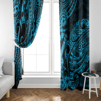 Hawaii Ukulele Window Curtain Polynesian Pattern Sky Blue Version LT01 - Polynesian Pride