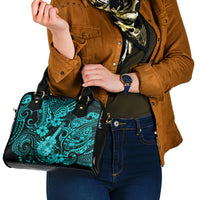 Hawaii Ukulele Shoulder Handbag Polynesian Pattern Turquoise Version LT01 - Polynesian Pride
