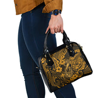 Hawaii Fish Hook Shoulder Handbag Polynesian Pattern Gold Version LT01 - Polynesian Pride
