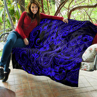 Hawaii Fish Hook Quilt Polynesian Pattern Navy Blue Version LT01 - Polynesian Pride