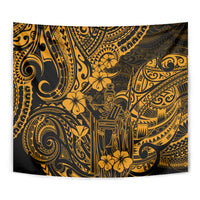 Hawaii King Kamehameha Tapestry Polynesian Pattern Gold Version LT01 - Polynesian Pride