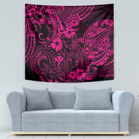 Hawaii King Kamehameha Tapestry Polynesian Pattern Pink Version LT01 - Polynesian Pride