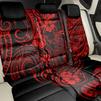 Hawaii King Kamehameha Back Car Seat Cover Polynesian Pattern Red Version