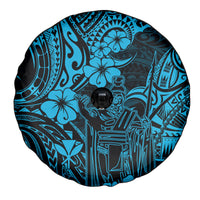 Hawaii King Kamehameha Spare Tire Cover Polynesian Pattern Sky Blue Version LT01 - Polynesian Pride