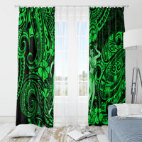 Hawaii Hula Girl Window Curtain Polynesian Pattern Green Version LT01 - Polynesian Pride