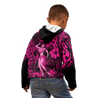 Hawaii Hula Girl Kid Hoodie Polynesian Pattern Pink Version LT01 - Polynesian Pride