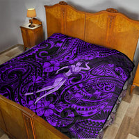 Hawaii Hula Girl Quilt Hibiscus Hawaii Tribal Tattoo Purple Version LT01 - Polynesian Pride