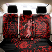 Hawaii Hula Girl Back Car Seat Cover Hibiscus Hawaii Tribal Tattoo Red Version